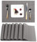 Myir JUN Tischsets Abwaschbar 8er Set, Gewebte Platzdeckchen rutschfest Abgrifffeste Hitzebeständig, Vinyl Platzsets Abwaschbar für küche Speisetisch Hotel, Platz-Matten30x43.5cm (Grau)