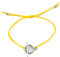 Bracelet cordon nœud coulissant, fermoir toggle, acier inoxydable argent