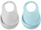 BÉABA Juego 2 Baberos Bebé Silicona Impermeable, Ajustable Cuello, Gran Bolsillo Recogedor Restos Comida, Flexible, Ligero, Ultrasuave, Fácil de limpiar, Light mist/Airy green