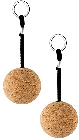 2 Stück Schwimmende Kork Schlüsselanhänger Floating Key Fob Wasserauftriebs Schlüsselanhänger Key Ring with Floating Cork Leicht Wassersport Zubehör für Segeln Kajak Boot Schwimmen Tauchen Angeln Kanu