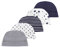 Baby Fäustlinge, Neugeborenes Set, 5 Paar Fäustlinge für Babys, Jungen, Mädchen, Alter 0-6 Monate, 100% Baumwolle (6 Monate, dunkelblau hat)