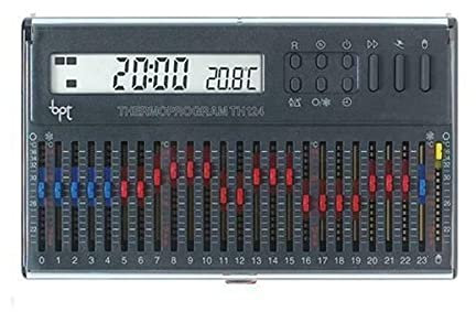 Maxxistore® - BPT TH124GR crono termostato giornaliero a cursori da parete grigio