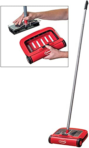 Ewbank Floorcare Products 310 Manual Sweeper and Duster, Rubber Blades for Cleaning Hard Floor Surfaces, Easy Release Dust Container, Red,26.67 x 44.45 x 34.29 cm