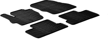 AROBA GL0215 Design Gummi Fußmatten kompatibel mit Mazda 3 BJ. 05.2009-09.2013 erhöhter Rand 4 TLG Farbe Schwarz Gummimatten Automatten passgenau