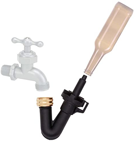 HCCTOZZ Wein Rinser Bierflasche, Single Blast BottleWasher, Washer Homebrew Beer, Weinreinigungsgeräte Rinser mit Küchenhahn Adapte für Home Bier Brauen von Wein