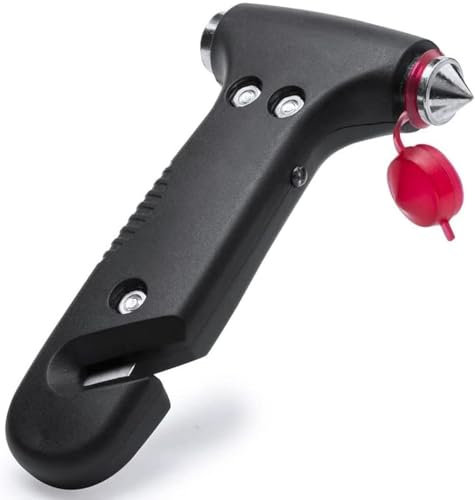 Begoon Marteau vitre Voiture – Brise Vitre – Coupe Ceinture Cutter – Lampe Torche – 3 en 1 – Lot de Deux x2 (Style1)