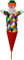 Marionette Märchenfigur Handpuppe Kasper Clown 55 cm, Ideal für Puppentheatre und Rollenspiele, für Kinder Baby Jungen Mädchen