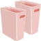 Youngever 2 Stück 3 Gallonen Slim Mülleimer Kunststoff Mülleimer Behälter Mülleimer Mülleimer mit Griffen für Home Office, Wohnzimmer, Arbeitszimmer, Küche, Badezimmer (Rosa)