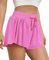 VIGVAN Shorts Damen Sommer Sport Shorts Kurze Hose 2 in 1 Flowy Running Shorts Yoga Biker Shorts Schnelltrocknende Gym Fitness Shorts Sportrock Damen (Rosa, L)