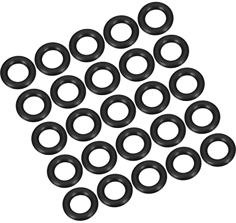 QUARKZMAN 50 Stücke Nitrilkautschuk Ersatzgummi Unterlegscheibe 9mm x 5mm x 2mm für Wasserhahn Klempner Reparatur Dichtung Verbindung, Schwarz