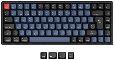 Keychron K2 Pro Wireless Teclado Mecánico Personalizado, QMK/Via Macros Programable, RGB Backlight Hot-swappable Keychron K Pro Red Switch, 4000mAh Batería para Mac Windows ES-ISO Layout