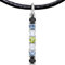 Agender Kette Anhänger mit Halsband, Handgefertigter Charm mit Edelsteinen aus Silber 925, Auch für Armband, Halskette, Kette - Genderqueer, Genderfluid PRIDE (Silber Platiniert, Agender Schmuck)