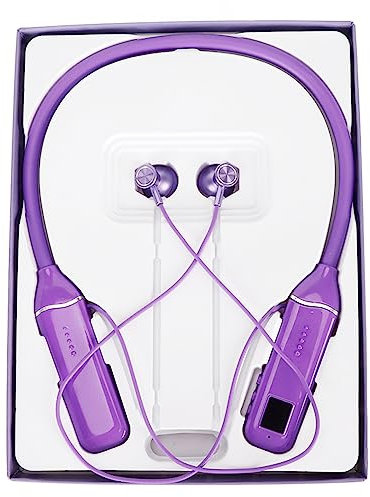 Cosiki Magnetic Earphones Memory Card Playback IPX5 Waterproof Neckband Headphones Long Battery Life for Sports (#1)