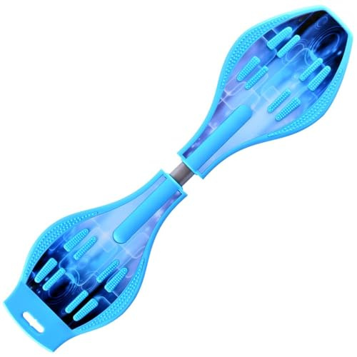Magnitt Caster Board, Deluxe Junior Skateboard mit leuchtenden Rädern für mehr Spannung, Spaß und Sichtbarkeit, Twistboard für Kinder ab 8 Jahren, verbesserte Farbe (C