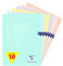 Clairefontaine 308368Cpack Un lot de 10 Cahiers Agrafés Mimesys PASTEL - 24x32 cm - 96 Pages Petits Carreaux avec Marge - Papier Blanc 90 g - Couvertures Polypro Opaques Assorties Aléatoires