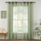 MIULEE Sheer Voile Vorhang mit Ösen Transparente Optik Gardine Ösenvorhang Ösenschal Transparent Durchsichtig für Schlafzimmer Wohnzimmer 140x225 cm (B x H) 2er Set Salbeigrün