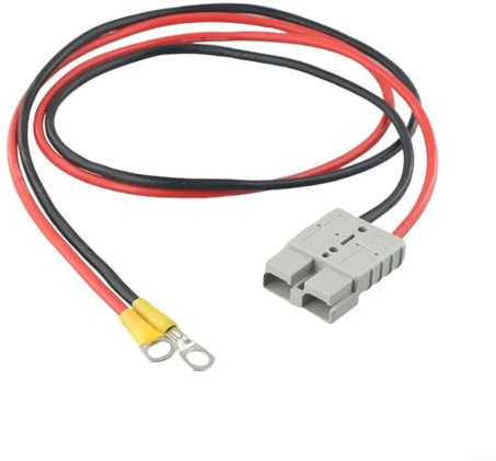 50A Wire & Cable Connectors Fit for Anderson Plug-Lead to Lug M8 Terminal Battery Charging Connector Cable(50cm)