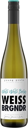 Weißburgunder trocken | Young Poets „Weiss Weiss Baby | grüner Apfel, Limette & weiße Blüten | Qualitätswein Baden | 1 x 0,75 l