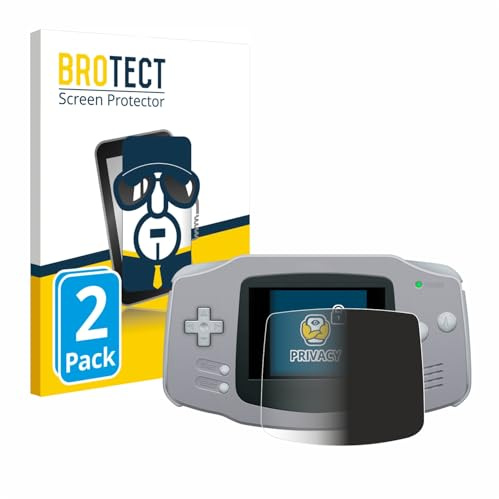 BROTECT 2 Stück Anti-Spy Blickschutzfolie für Nintendo Gameboy Advance GBA Screen Protector [Displayschutz-Folie, Sichtschutz, Blaulichtfilter]