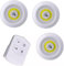 SQUADO 3er Set LED Leuchten Batteriebetrieben mit Fernbedienung Einstellbare Helligkeit und Timer Automatische Abschaltung Einfache Kabellose Montage mit Klebeband inkl. LED Klebe Licht Batterie