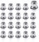 20Pcs M12 x 1.5 Wheel Nuts Set Compatible for Jaguar F-Type, S-Type, X-Type, XF Series, XJ X350/X351/X358, XK/XKR Series Replace# C2C35294 M12 x 1.5 Locking Wheel Lug Nuts