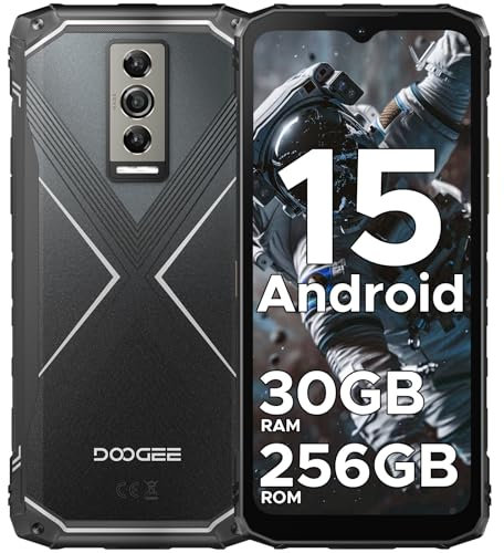 DOOGEE Blade 10 Pro Android 15 Outdoor Handy Ohne Vertrag, 30GB RAM + 256GB ROM(2TB) Outdoor Smartphone, 6.56'' HD+, 50MP+8MP Kamera 5150mAh Baustellenhandy, 3 Card Slot/IP68/IP69K/NFC/Face ID/OTG