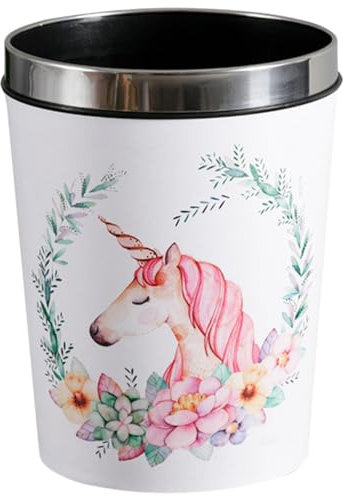 Levemolo Poubelle Chambre Avec Anneau De Pressage Corbeille Licorne Cartoon Pour Tri Et Déchets Domestiques Décor Moderne Et Pratique Pour Bureau Et Maison