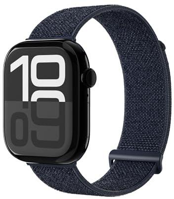 VONMÄHLEN Fitness Loop 2 – Sportarmband aus robustem Nylongewebe, stufenlos verstellbar, schweiß- und wasserabweisend, kompatibel mit Apple Watch - Größe 44 | 45 | 46 | 49mm - navy
