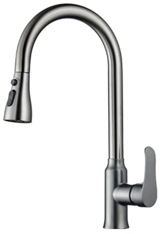 OZMDXKJ Robinet De Cuisine sans Contact, avec Douchette Extractible, Capteur Infrarouge Automatique, PoignéE Unique, 3 Modes, Pivotant à 360°, Convient pour La Cuisine Et Le Commerce