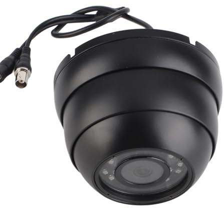 Ejoyous 1080P Dome Camera Surveillance CCTV 120° Wide Angle 14LED Night Vision 360° Adjustable with Audio for Bus Truck Cabin (Black)