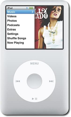 Musik-Player, kompatibel mit iPod Classic 7. Generation, 1 TB, Silber, mit Zubehör in weißer einfarbiger Box