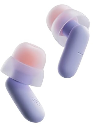 Dream ohrstöpsel zum schlafen – Bequeme gehörschutzstöpsel mit patentierten Qufits-Ohrspitzen, tragbarem Etui und 23 dB Lärmminderung – Wiederverwendbar für Schlaf, Arbeit (Violett)