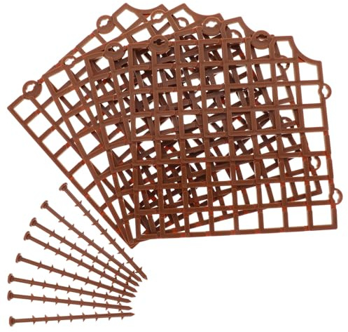 GLEAVI 3 Stück Zuschneidbare Blumentopf Abdeckungen aus Robustem Kunststoff Pflanzenschutzgitter gegen Haustier und Kinderschutz Mittlere Quadratische Garten Topfabdeckungen