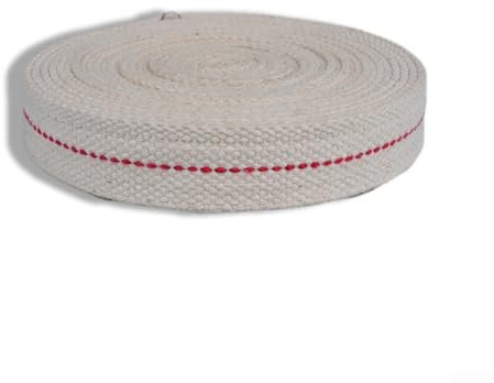 Corde plate en coton pur pour lanternes à pétrole et lampes à huile adaptée à plusieurs types de combustible, fonctionnement sûr et continu de la lampe (1,2 cm/1 m)