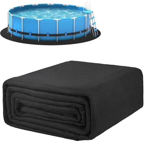 Tapis de piscine antidérapant - Rond en feutre - Pour piscine - Isolation thermique - Film de sol - Revêtement pour jacuzzi et piscine (5 m)