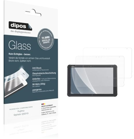 dipos 2x Displayschutzfolie 9H matt für Fujitsu Stylistic Q5010
