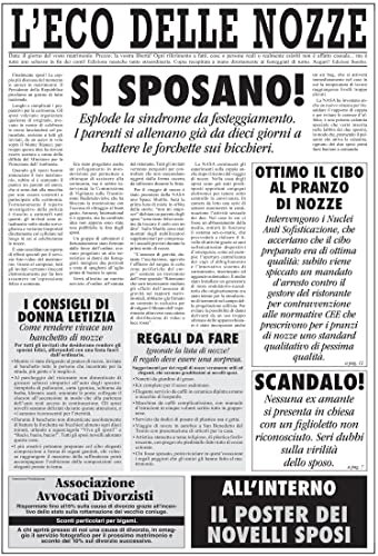 Bombo Biglietto auguri giornale matrimonio