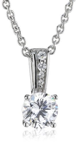 Esprit Damen Halskette 925 Sterling Silber rhodiniert Zirkonia ESNL92859A420