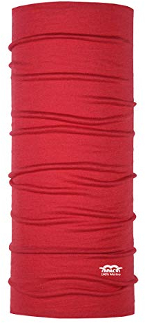 P.A.C. Kids Merino Wool Red Multifunktionstuch - Kinder Merinowolle Schlauchtuch, Unisex, 10 Anwendungsmöglichkeiten