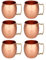Zap Impex ® rame Moscow Mule fatti a mano in rame puro pianura Mosca tazze di mulo Set di 6