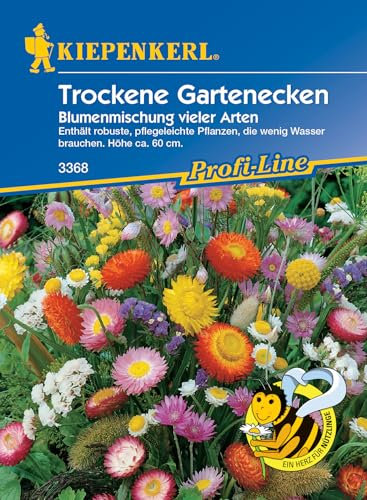Kiepenkerl Profi-Line Blumensamen-Mischung Trockene Gartenecken 3368 - robuste Sorte - pflegeleichte Pflanzen - Höhe ca. 60 cm. - Saatgut, Blumenwiese Samen