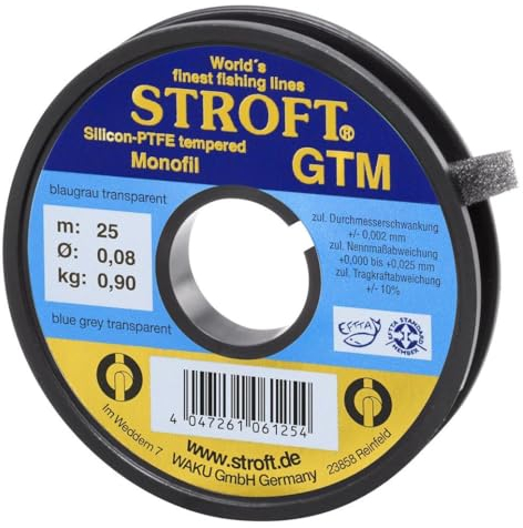 Stroft GTM Vorfach-Schnur 25m 0,04mm bis 0,18mm Größe: 0,08mm