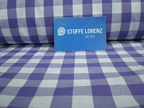 Bauer - Vichy - karo Stoff Meterware Fb.lila-weiß