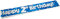 OakTree 1.586.570,4 cm Happy 2 nd Birthday Folie holografisches Banner, blau