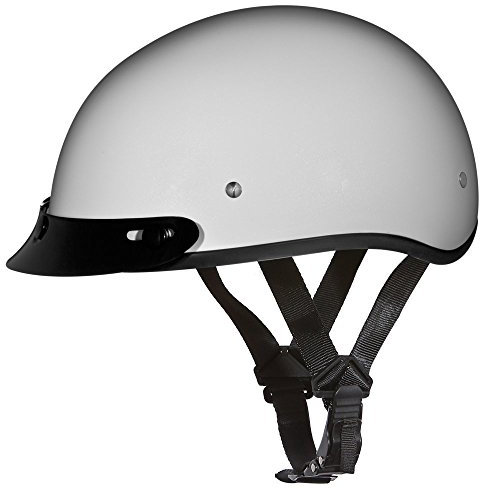 Daytona HELMETS Demi-casque de moto avec visière 100 % certifié DOT Blanc nacré