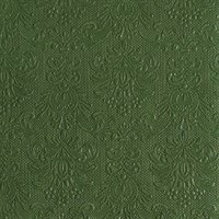 Ambiente - Cocktail Servietten - Elegance - geprägt - 25x25cm - 15 Stück - verschiedenen Farben (Dark green/dunkelgrün - 4939)
