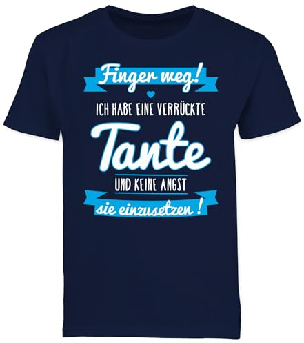 Shirtracer - Kinder T-Shirt Jungen - Ich Habe eine verrückte Tante Blau
