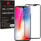 TECHGEAR VERRE Trempé pour iPhone XS/iPhone X, [Version 3D] Protecteur d'Écran en Verre Trempé avec Adhésif et Protection Plein Écran Compatible pour iPhone XS/iPhone X (Noir)