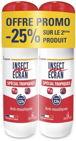 Insect Ecran Répulsif Peau Spécial Tropiques Lot de 2 x 75 ml