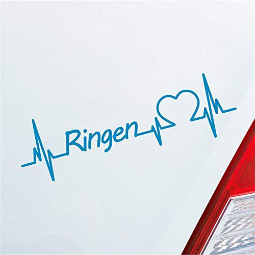 Hellweg Druckerei Ringen Herzschlag Ringsport Wettkampf Sport Liebe Auto Aufkleber Sticker Heckscheibenaufkleber